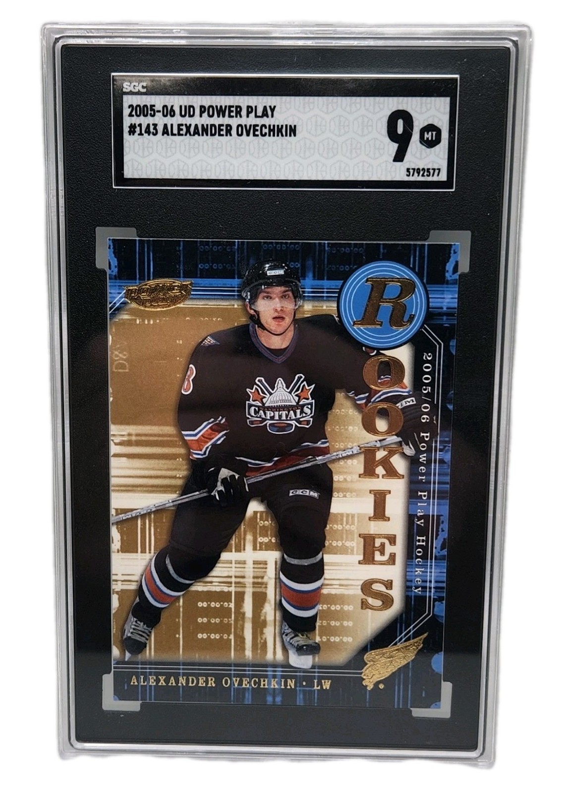 2005-06 Upper Deck UD Power Play Alexander Ovechkin #143 SGC 9 Mint Rookie RC