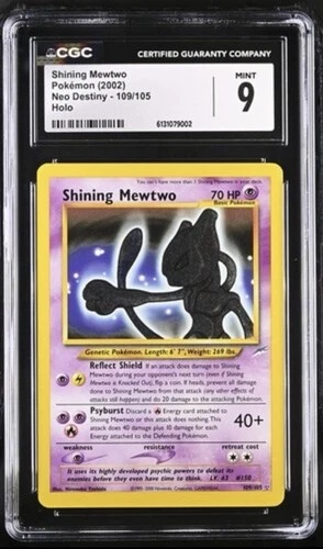 2002 Neo Destiny Shining Mewtwo Holo 109/105 CGC 9 MINT