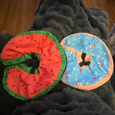 Supet Inflatable Dog Recovery Collar Cone, M Donut/Watermelon 2 pack