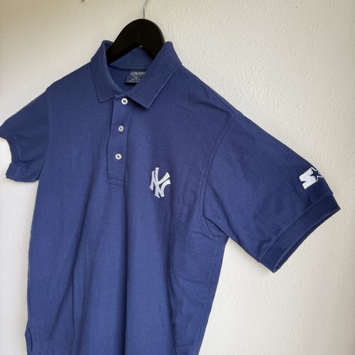 VTG Starter Men's NY Yankees Polo Navy 90s Made In USA - Picture 11 of 13