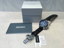 Brand new SEIKO Chronograph Quartz Watch SBTR021 Black Leather