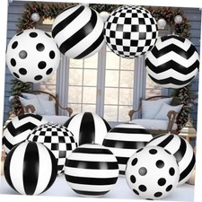 12 Pcs 24" Inflatable Christmas Balls, Large PVC Inflatable Ornament - Xmas