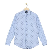 Paul Smith Patterned Shirt Mens Size 15 Blue Made In Italy