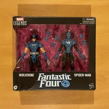 Marvel Legends Fantastic Four Wolverine & Spider-Man 2 Pack Figures  Damaged Box