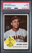 1963 Fleer #64 Orlando Cepeda PSA 6 Undergraded