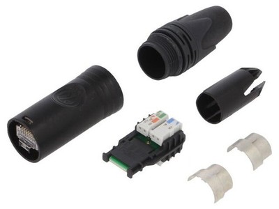 NE8MX6-B-T ETHERCON CAT6A CABLE CONNECTOR SELF-TERMINATION FOR WIR NEUTRIK