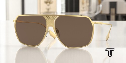 BURBERRY Adam BE3120 101773 Gold Braun 62 mm Herren Sonnenbrille