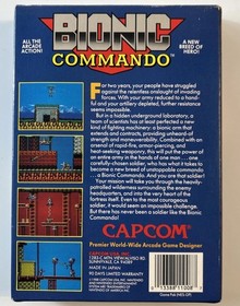 Bionic Commando W/ Box & Manual Complete NES 1988 Nintendo