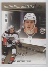 2023 Upper Deck SP Game Used Authentic Rookies Gold 66/122 Pavel Mintyukov 1s30