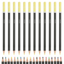 Lemon Yellow Color Drawing Pencils for Adult Coloring Books, 12 Pcs