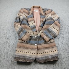 Hugo Buscati Milano Blazer Womens 4 Plaid Lon...