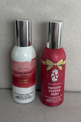 #ad #ad 2 Pack Twisted Peppermint amp; Clean House Vibes Holiday Room Spray Bath Body Works $17.91