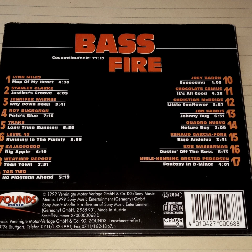 24 Karat Gold CD Sampler - Bass Fire - (Zounds) - Bild 2 von 4