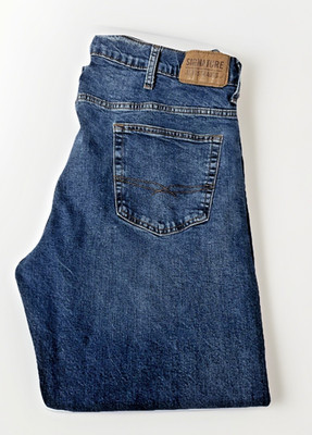 Levi Strauss Signature Jeans Mens 42x32 Loose Fit Straight Leg Medium Wash