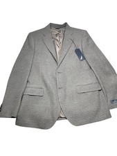 Nautica Mens Modern fit Sport Coat Blazer 38 R Gray Plaid