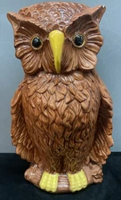Owl Umbrella Stand Walking Cane  Stick Holder Big Vase 20” VTG READ DESCRIPTION