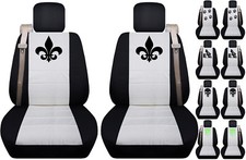 Fits Chevy Trailblazer Front Car Seat Cover Black-white Wbarrel Racingfleur...