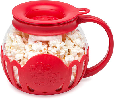 Ecolution Patented Micro-Pop Microwave Popcorn Popper with Temperature