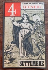 SANTA ROSA DA VITERBO, SANTINO del GIORNO GIOVEDÌ 4 SETTEMBRE 1937