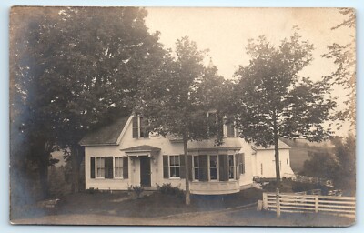 POSTCARD RPPC Washington Vermont 1906 Mrs. Ella Spencer's Residence Home House