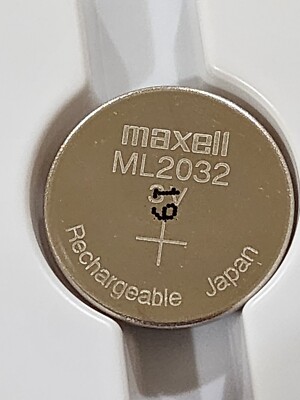 2 pc  ML2032 ML 2032 3v RECHARGEABLE LITHIUM BATTERY MANUFACTURED 02/2024