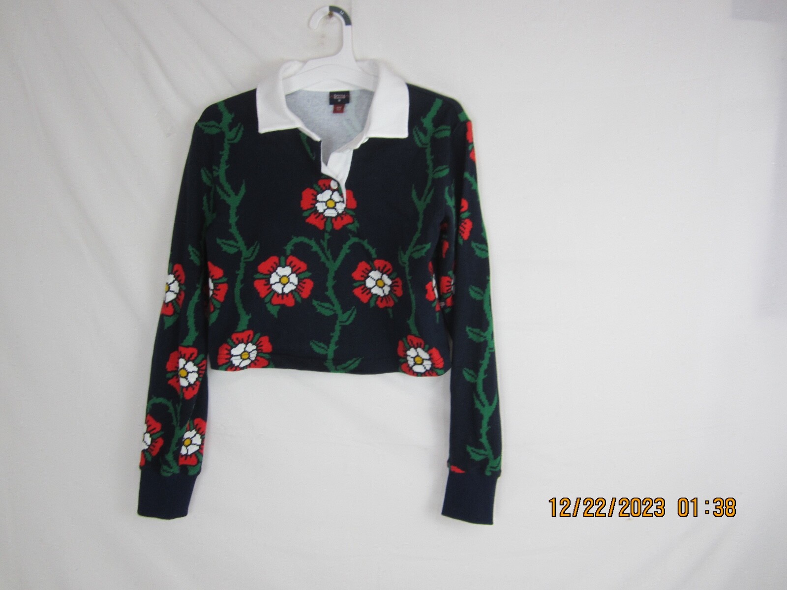 FILA Camicia da rugby Rowing Blazers X Target stampa rosa colletto manica lunga XXS