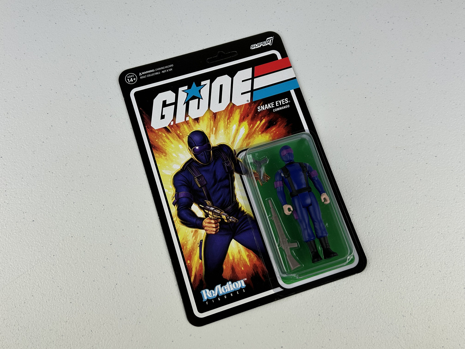 Super7 G.I. Joe ReAction Wave 1 Action Figure - Snake Eyes Commando 2021 sealed