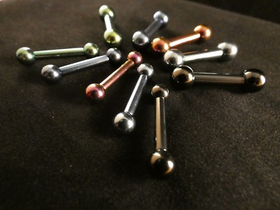 Zungenpiercing Titan Septum Captive Lippe Ohr Nase Stab Farbe