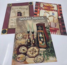Lot of 3 Decorative Painting Craft Books Country Primitive Seasonal Patterns