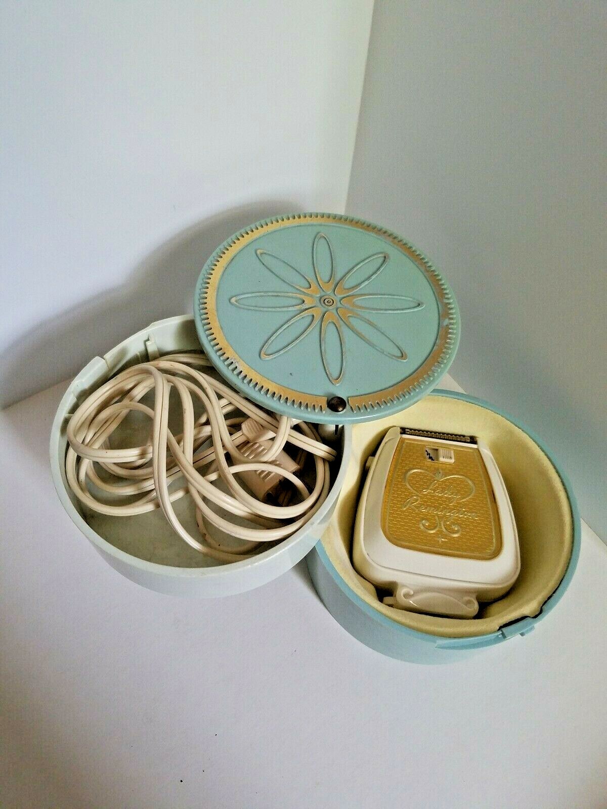 Lady Regiment Razor Vintage Lady Remington Electric Razor 2 Tiered Blue Plastic Container ...