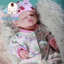 16" Newborn Girl Reborn Baby Doll -1.95kg Full Body Solid Silicone Lifelike Doll
