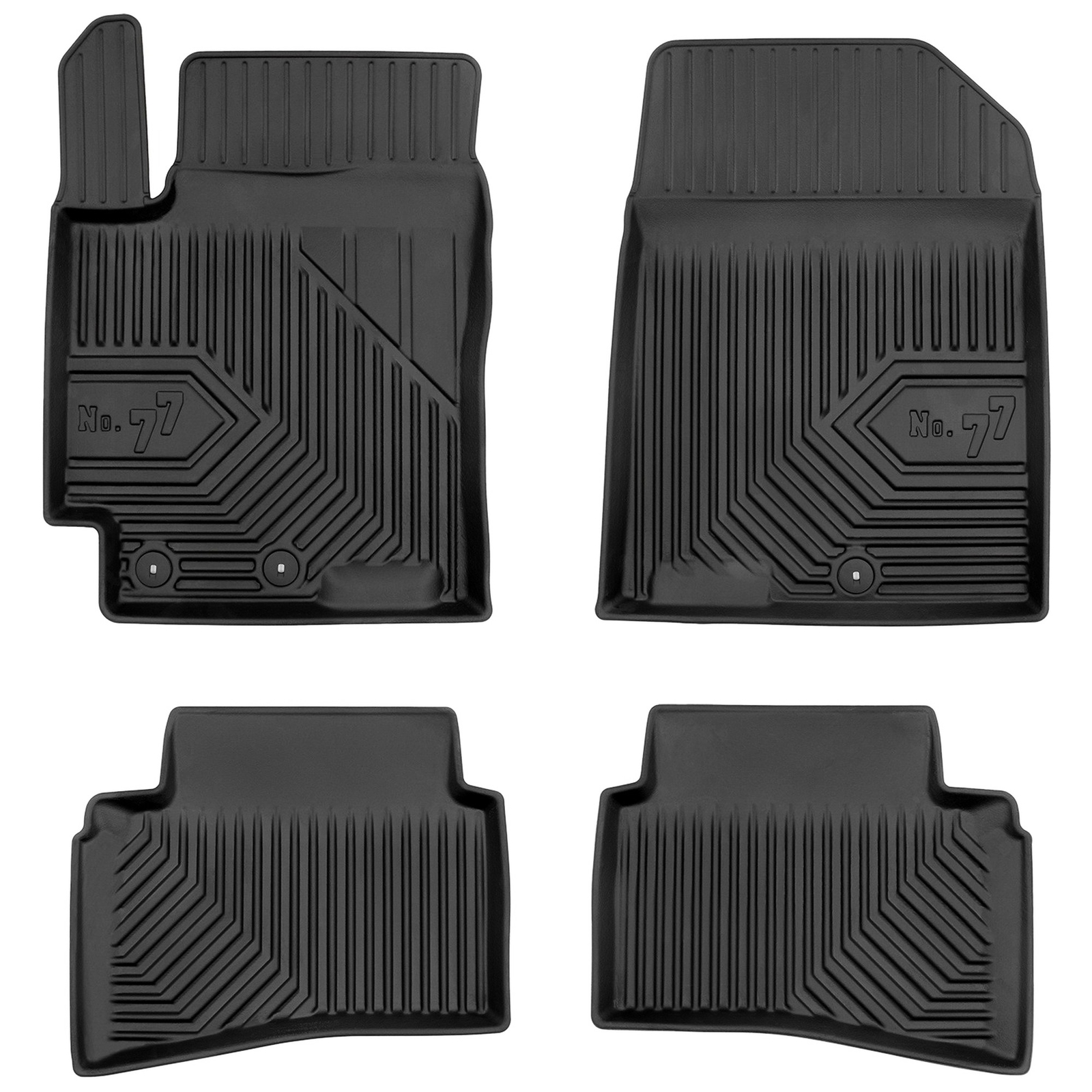 Tapis de sol Frogum No.77 en TPE noir sur mesure pour voiture Kia Stonic de 2017 à 2026