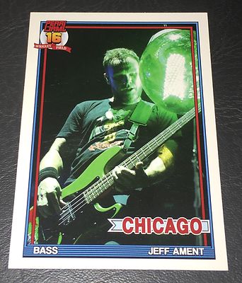 PEARL JAM Chicago Baseball Card 2016 - Jeff Ament 7 light - Wrigley pack cubs