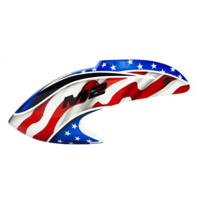 Microheli Airbrush Fiberglass USA Flag Canopy - OMP HOPPY M2 / EVO / MK2