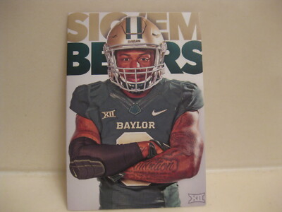 Baylor Bears Football KD Cannon 2016 Pocket Schedule McLane Stadium Big 12 Waco