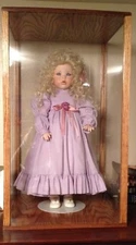 solid oak 12 by 12 by 24 inch doll case display 