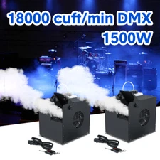 2PCS 1500W Haze Machine DMX DJ Remote Low Profile Stage Smoke Fog Effect Fogger