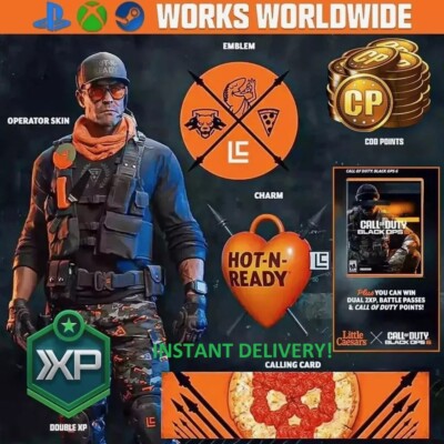 LITTLE CAESARS X CALL OF DUTY BLACK OPS 6 ONE INSTANT RECEIPT/CODE - READ DESC!!