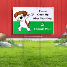 No Pooping Dog Signs for Yard, Pick Up Your Dog Poop Signs, Dog Poop Sign