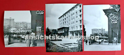 3 x DDR Großformat Foto von Erich Fritzsch DRESDEN Ring Café  ( F19917