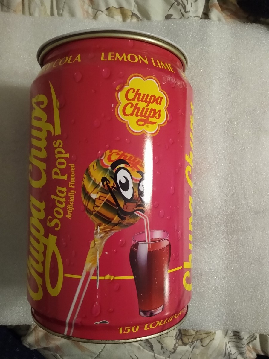 Vintage Chupa Chups Sucker Lollipop Candy Tin Collectible Soda Pop