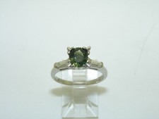 Green Sapphire Engagement Ring