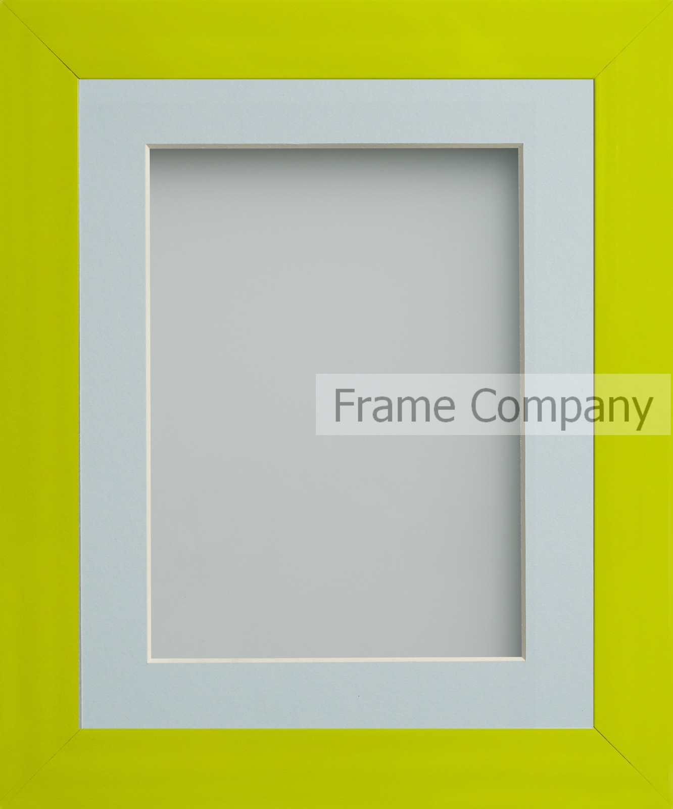 Lime Green Picture Frame Candy Range Glossy Bright Photo Frames & Mount