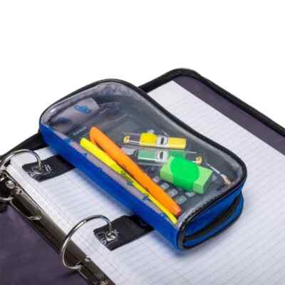 Case-It The Clear Case, Pencil Case for 3-Ring Binders, (Pink, Purple, Red)