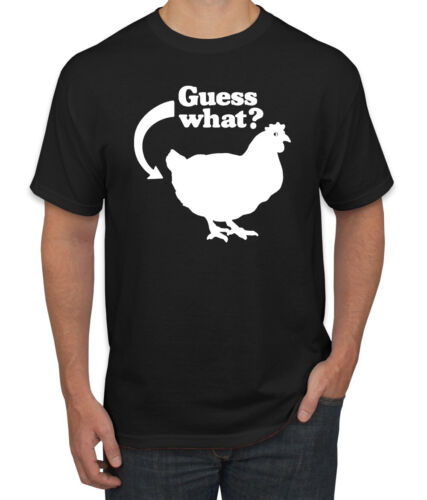Guess What Chicken Butt lustiges Herren-T-Shirt Grafik Trend Neuheit Humor T - Bild 1 von 23