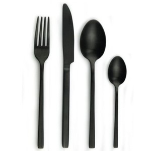 Contemporary Black Flatware Set 5 West Elm Pottery Barn William