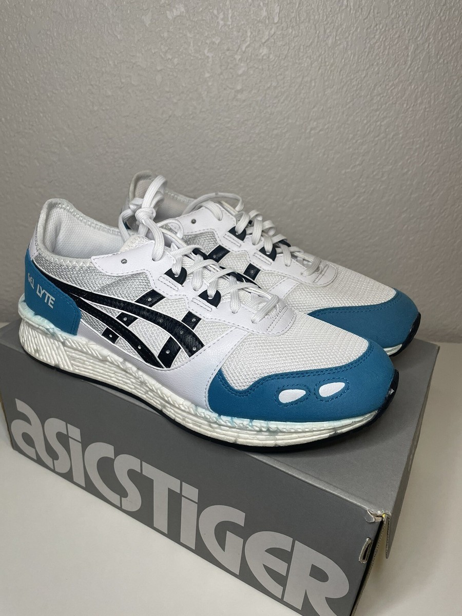 Asics Tiger Hyper Gel Lyte White Teal Blue 1191A017-101 Size