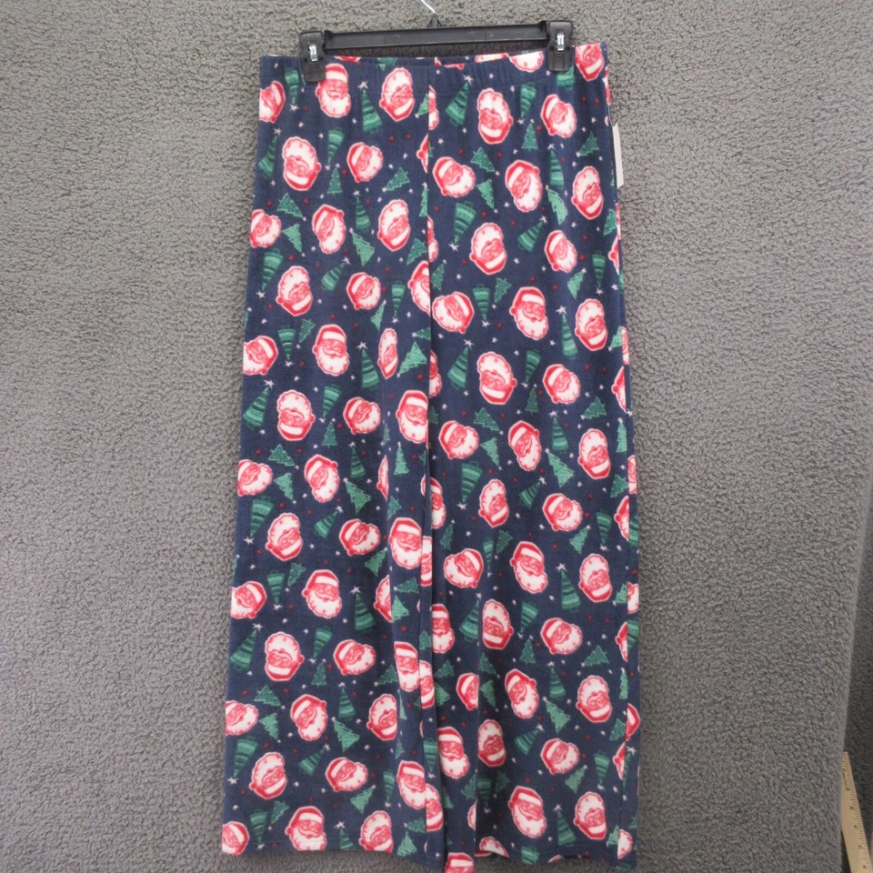 Женский рождественский пижамный набор из 2 предметов Nordstrom Rack L темно-синий с принтом Santa Tree 4570 - Изображение 3 из 4