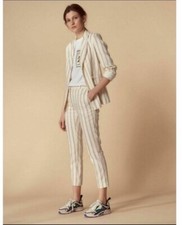 Sandro Ringo Cropped Striped Pants Size 36 US...