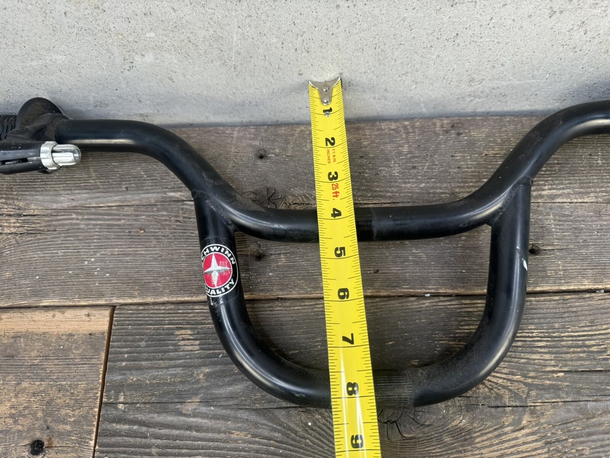 Schwinn Bmx Handlebars Bars Black Old Mid School Vintage Grips